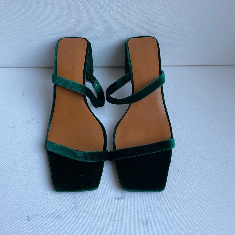 By Far inspired block sandals